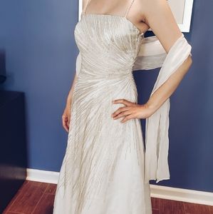 ALYCE Paris⚡Sequin White A-Line Dress / Gown !!